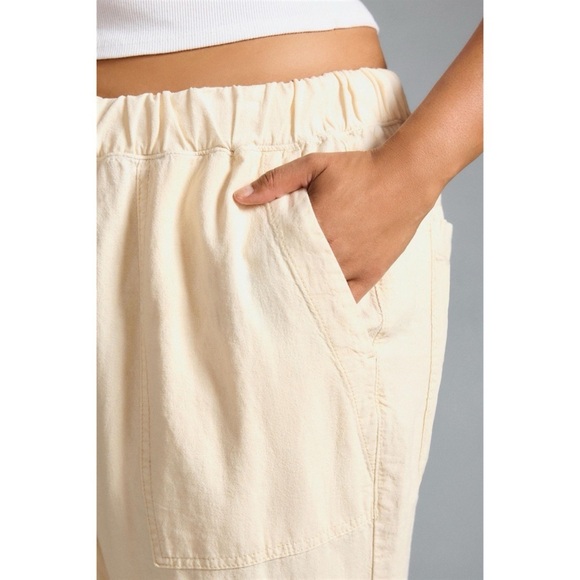 ANTHROPOLOGIE Pilcro Linen Drawstring Pants Cream NWT - Picture 4 of 8